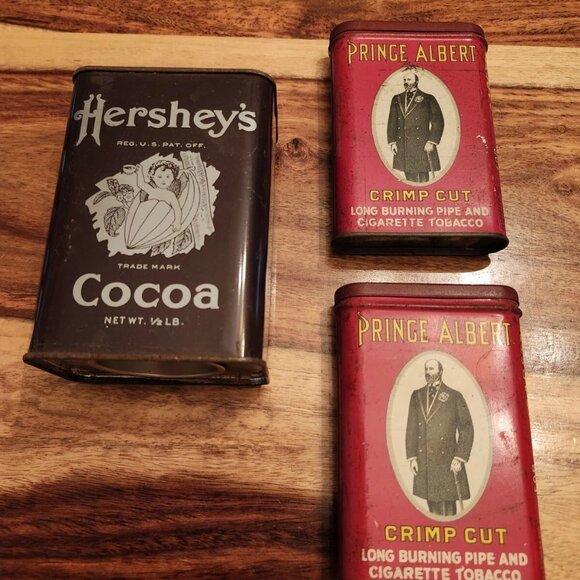 Lot of 3, EMPTY Prince Albert Tins & Hershey's Tin Bank. - Picture 13 of 13
